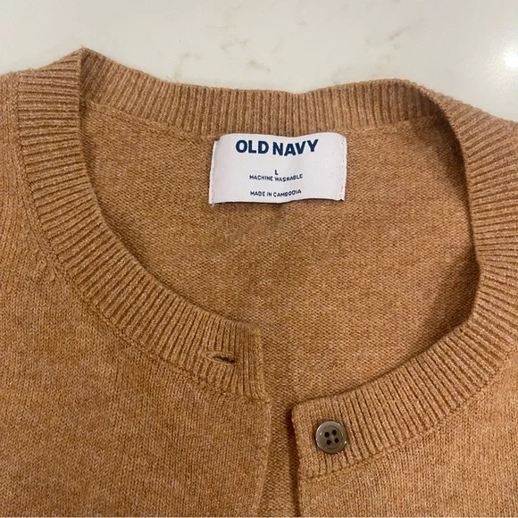 Old Navy Women's Tan Cardigan Sweater - Picture 5 of 12
